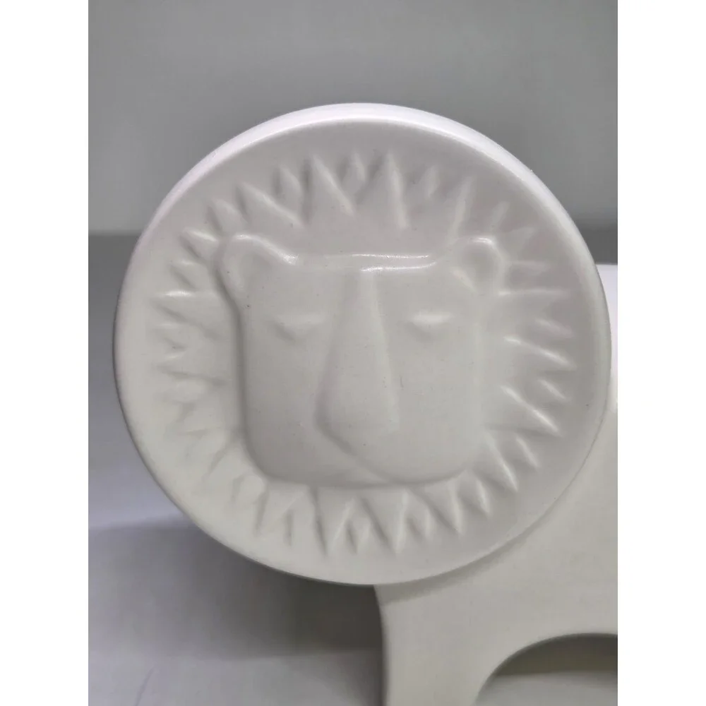 Jonathan Adler for PartyLite Ceramic Lion Votive Candle Holder White 5